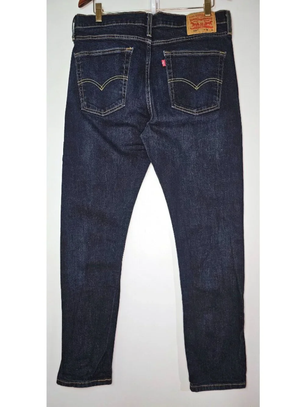 Levi’s 510 Skinny Fit Zipper Fly Jeans W36 L32 36x33 Dark Indigo Wash Blue Denim